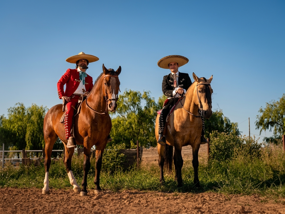 Eduardo Arrieta, componente del Dúo Gala, y Juancho Ruiz «El Charro»