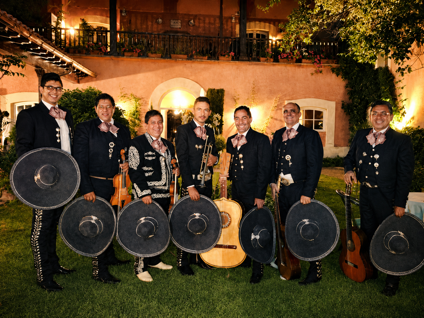Juancho Ruiz El Charro junto a los mariachis y artistas de PortAventura