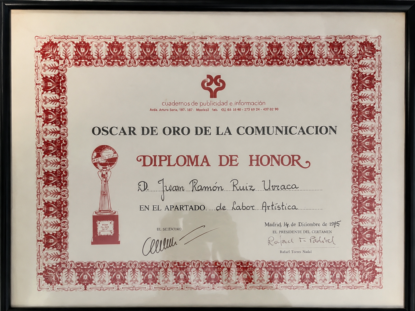 Óscar de Oro de la Comunicación 1995