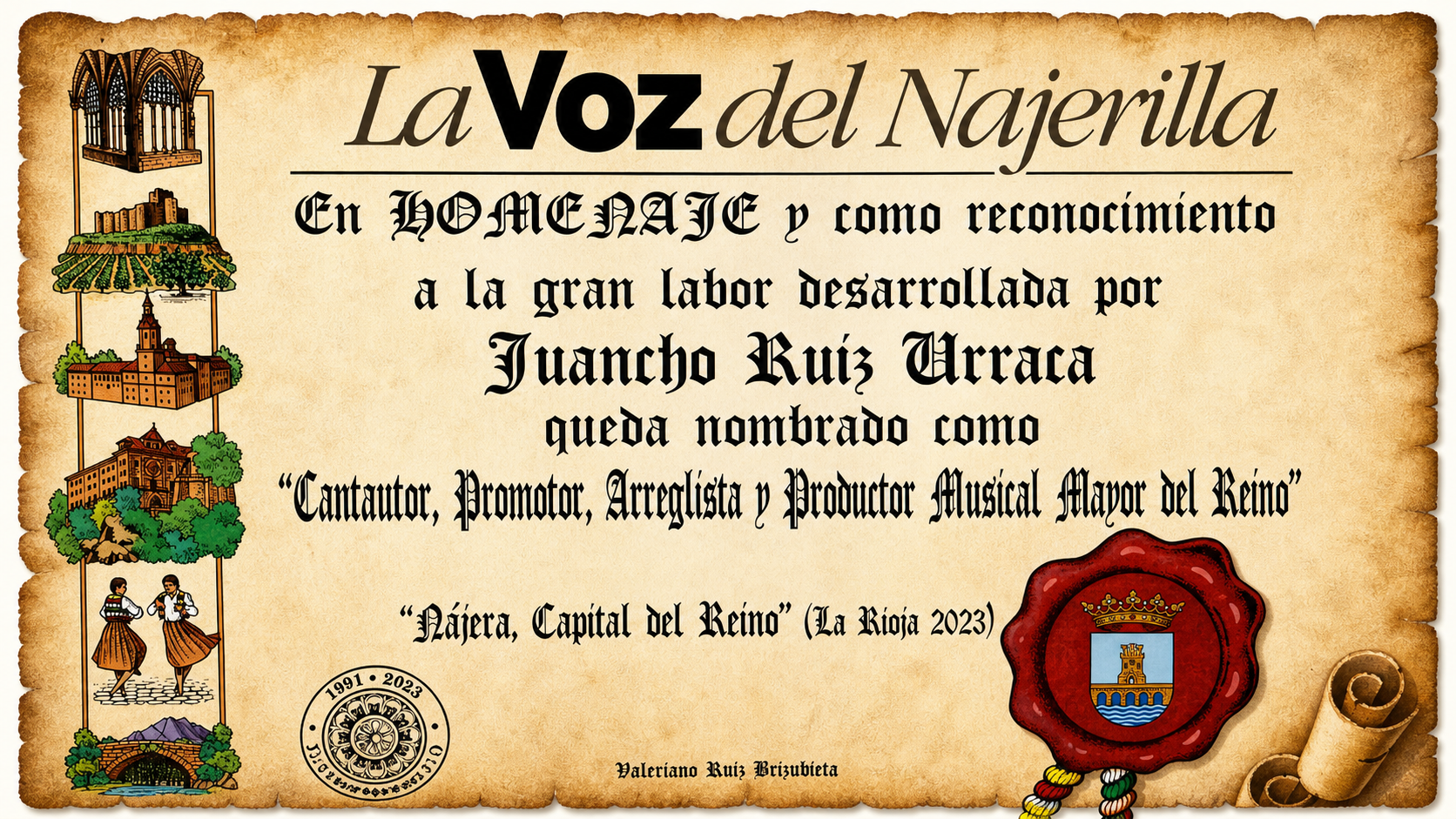 Reconocimiento de La Voz del Najerilla