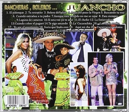 Contraportada del disco Rancheras, Boleros... de Juancho Ruiz El Charro